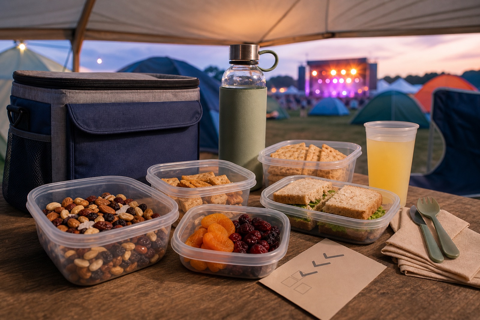 Practical details connected to festival food planning festival preparation