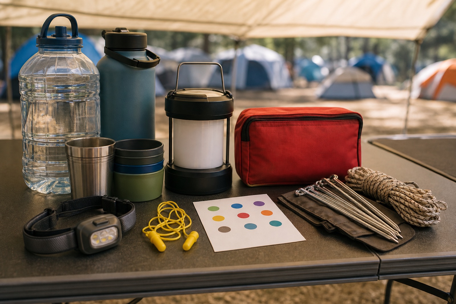 Practical details connected to group camp logistics festival preparation