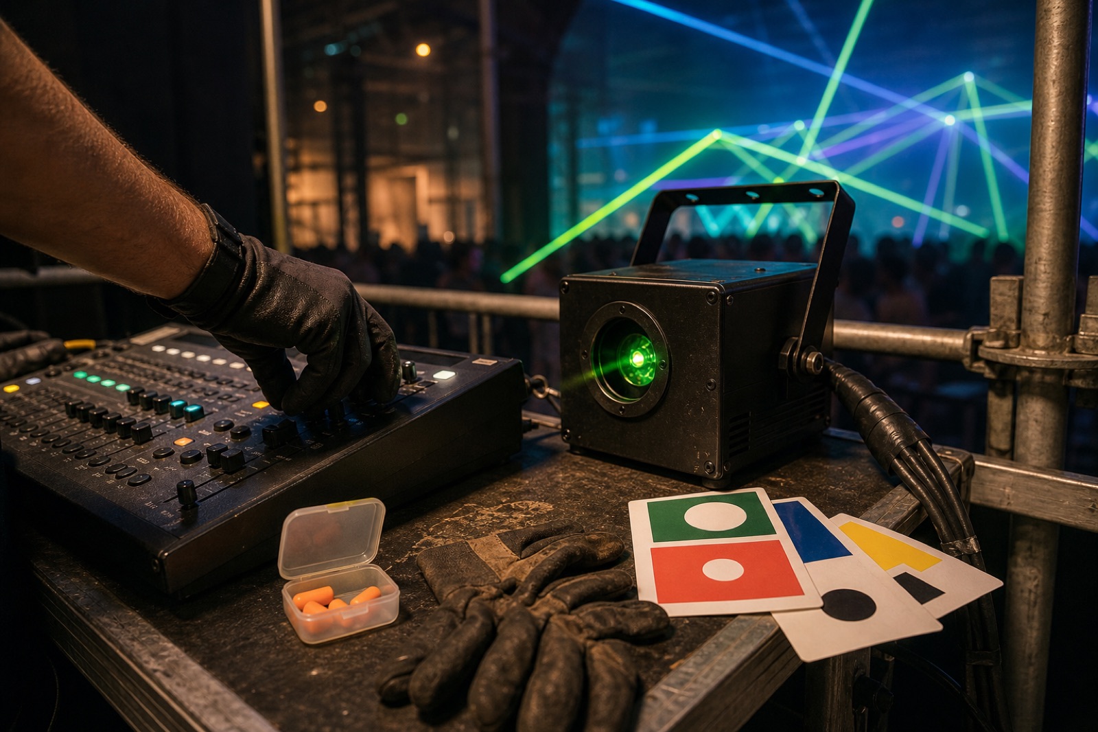 Practical details connected to how lasers became a dance-music language