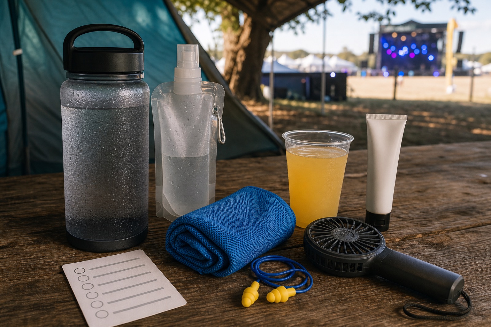 Practical details connected to hydration planning festival preparation