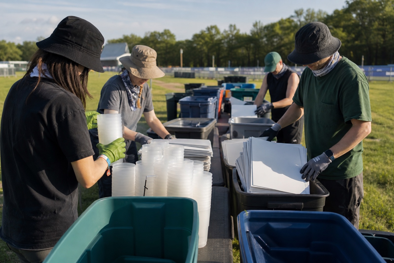 Practical details connected to leave-no-trace cleanup festival preparation