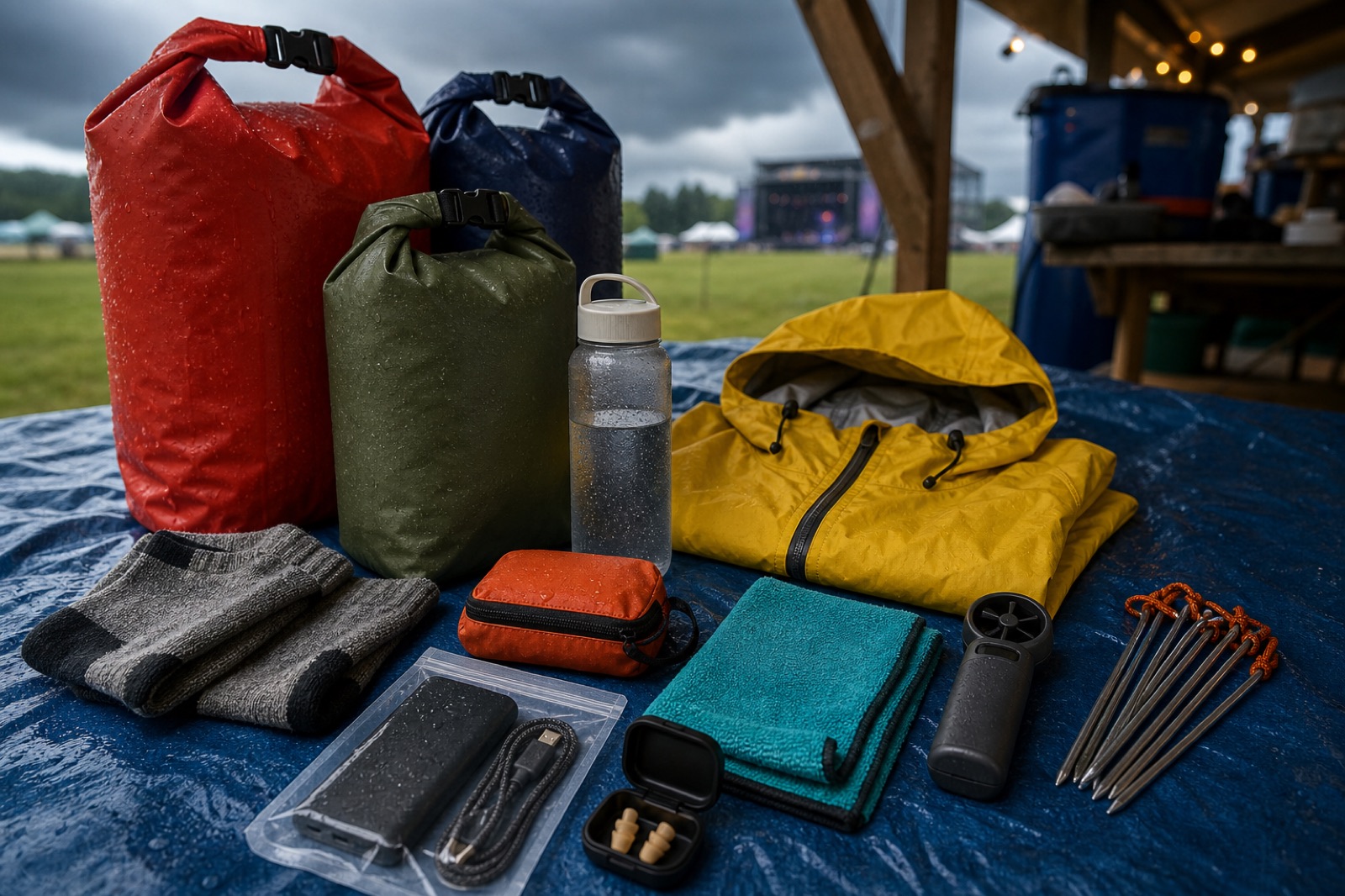 Practical details connected to Midwest thunderstorm season festival preparation