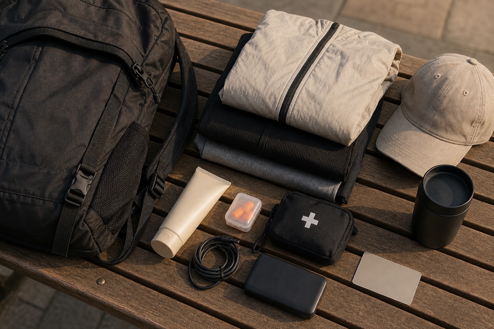 Practical details connected to packing for house and techno weekends festival preparation