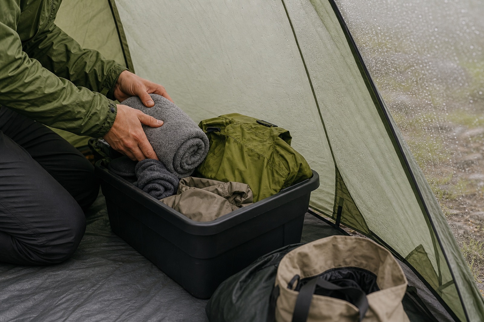 Practical details connected to rainproofing a tent festival preparation