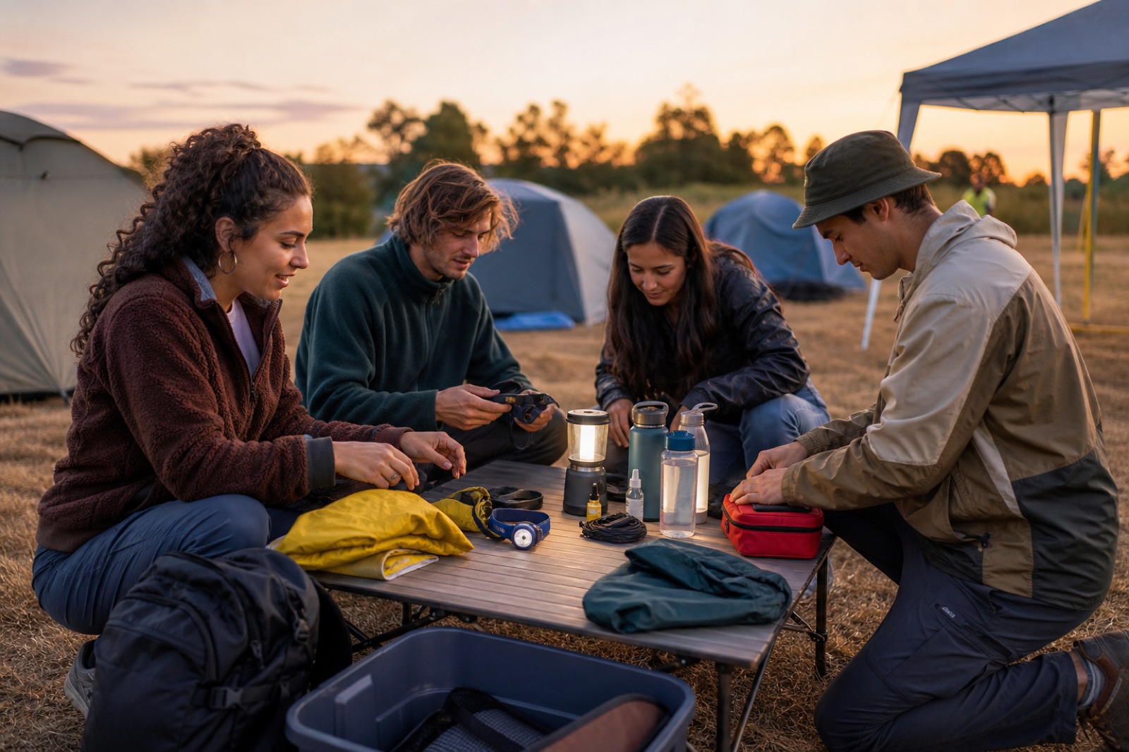 Practical details connected to road-trip routing festival preparation
