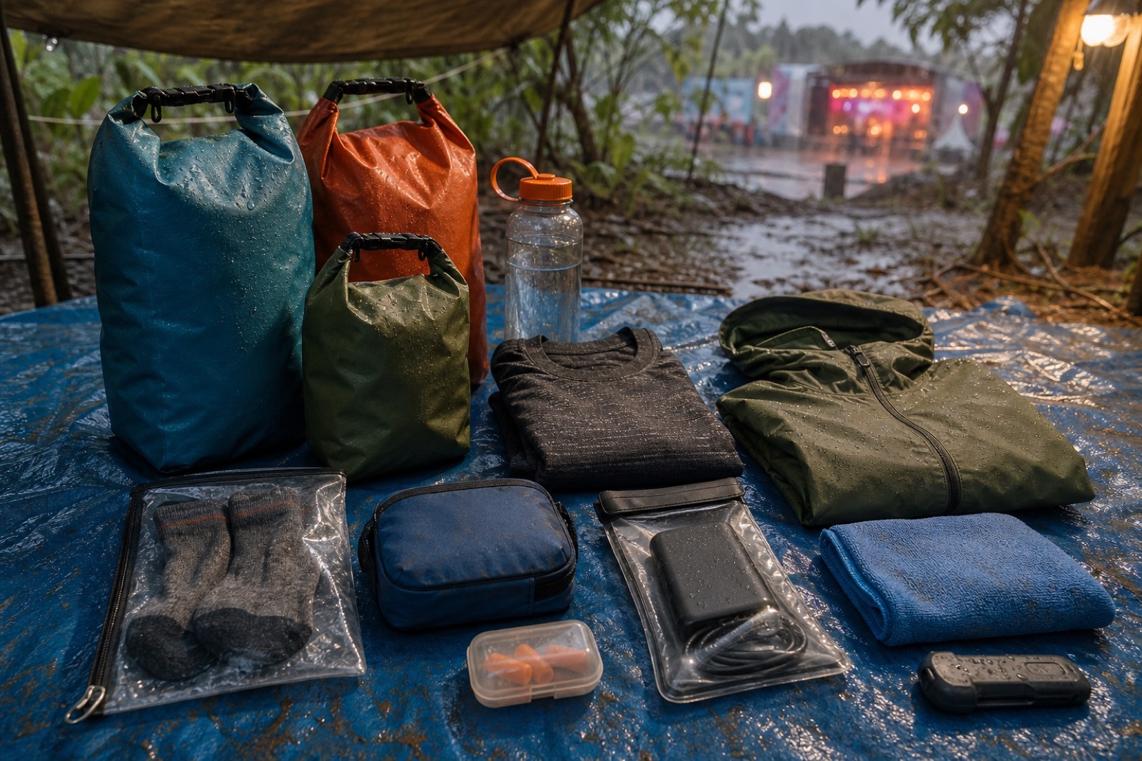 Practical details connected to tropical downpours festival preparation
